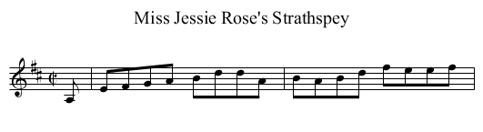 Miss Jessie Rose's Strathspey - staff notation