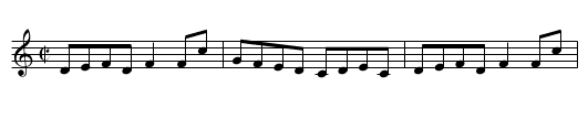 Miss Jessie Stewart Garth - staff notation