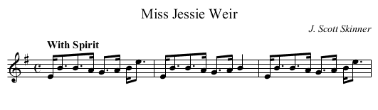 Miss Jessie Weir - staff notation
