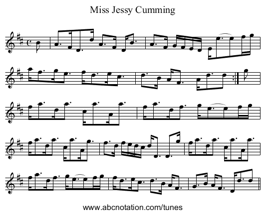 Miss Jessy Cumming - staff notation