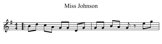 Miss Johnson - staff notation