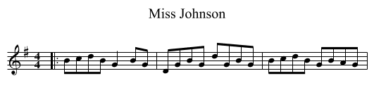 Miss Johnson - staff notation