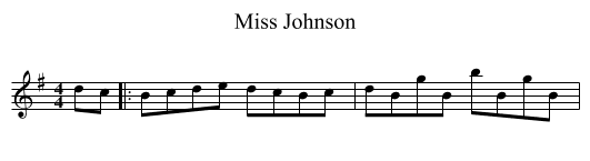 Miss Johnson - staff notation