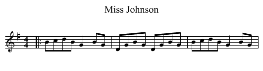 Miss Johnson - staff notation