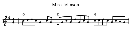 Miss Johnson - staff notation