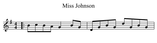 Miss Johnson - staff notation