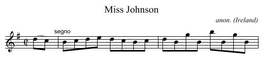 Miss Johnson - staff notation