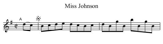 Miss Johnson - staff notation