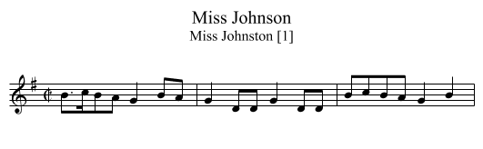 Miss Johnson - staff notation