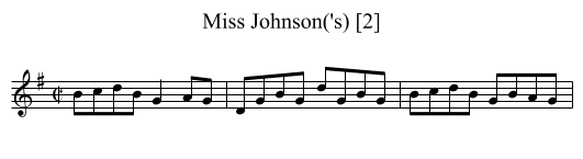 Miss Johnson('s) [2] - staff notation