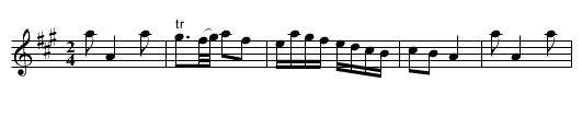 Miss Johnson's March - staff notation