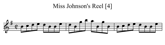 Miss Johnson's Reel [4] - staff notation