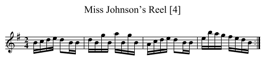 Miss Johnson’s Reel [4] - staff notation
