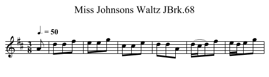 Miss Johnsons Waltz JBrk.68 - staff notation