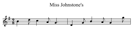 Miss Johnstone's - staff notation