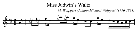 Miss Judwin’s Waltz - staff notation