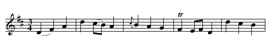 Miss Katty Montgomerie's Minuet - staff notation