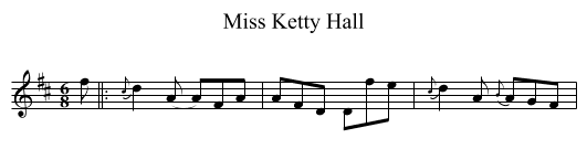 Miss Ketty Hall - staff notation