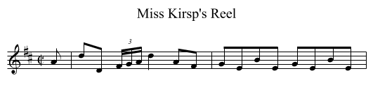 Miss Kirsp's Reel - staff notation