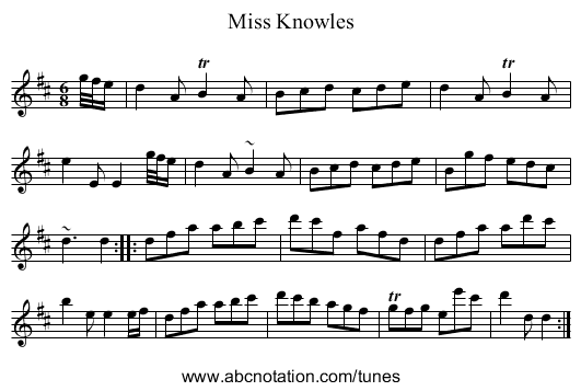 Miss Knowles - staff notation
