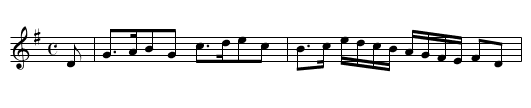 Miss Lamont of Lamont - staff notation