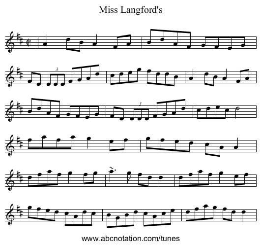 Miss Langford's - staff notation