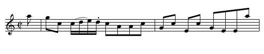 Miss Lindsay's Reel - staff notation