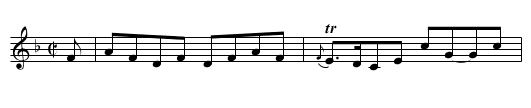 Miss Louisa Brown’s Reel - staff notation