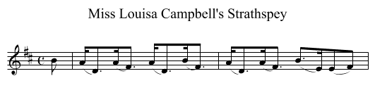 Miss Louisa Campbell's Strathspey - staff notation
