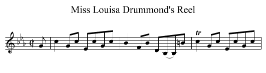 Miss Louisa Drummond's Reel - staff notation