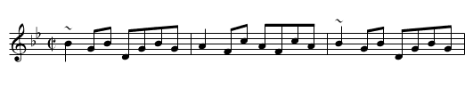 Miss Louisa Duff - staff notation