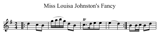 Miss Louisa Johnston's Fancy - staff notation