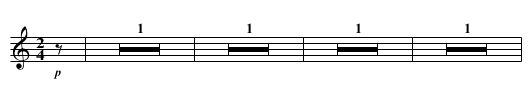 MISS LUCY LONG - staff notation