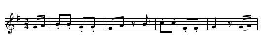 Miss Lucy Long - staff notation