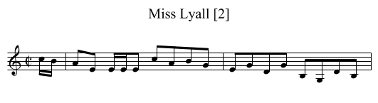 Miss Lyall [2] - staff notation