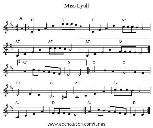 Miss Lyall - staff notation