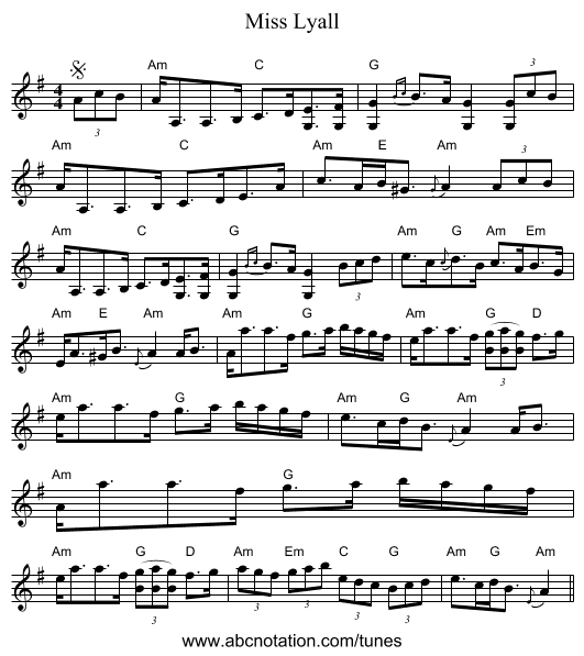 Miss Lyall - staff notation