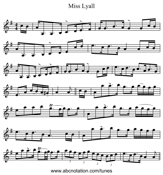 Miss Lyall - staff notation