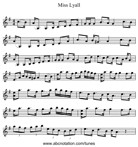 Miss Lyall - staff notation