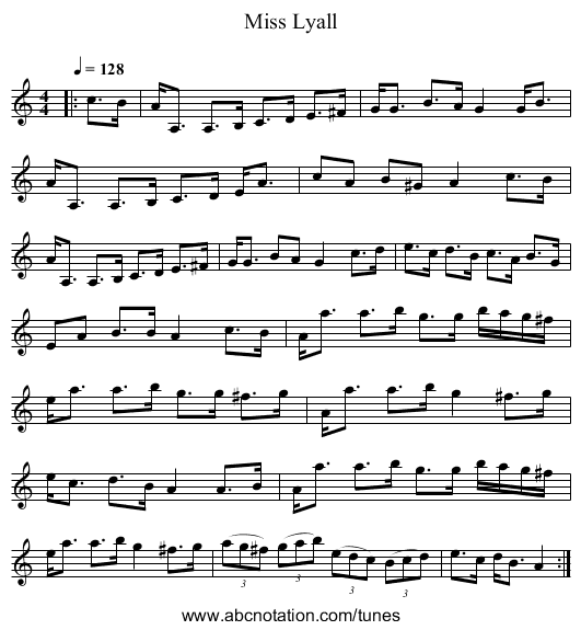 Miss Lyall - staff notation