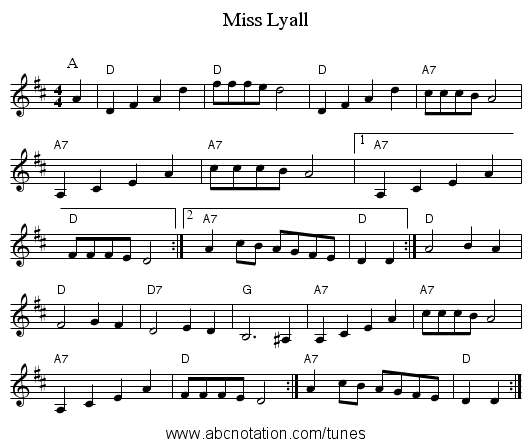 Miss Lyall - staff notation