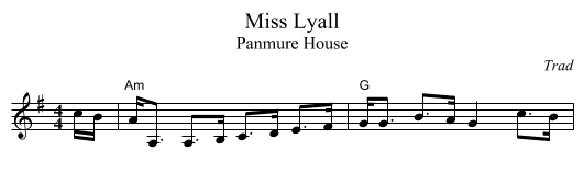 Miss Lyall - staff notation