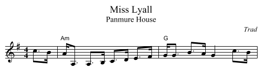 Miss Lyall - staff notation