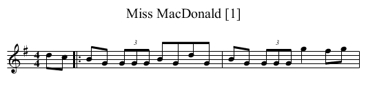 Miss MacDonald [1] - staff notation