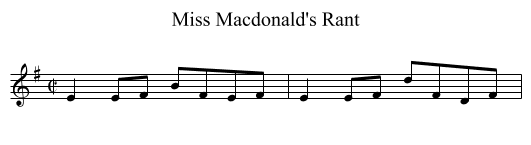 Miss Macdonald's Rant - staff notation