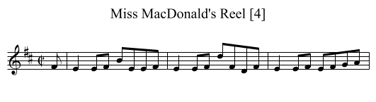 Miss MacDonald's Reel [4] - staff notation