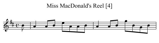 Miss MacDonald's Reel [4] - staff notation