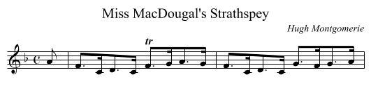 Miss MacDougal's Strathspey - staff notation
