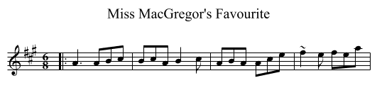 Miss MacGregor's Favourite - staff notation