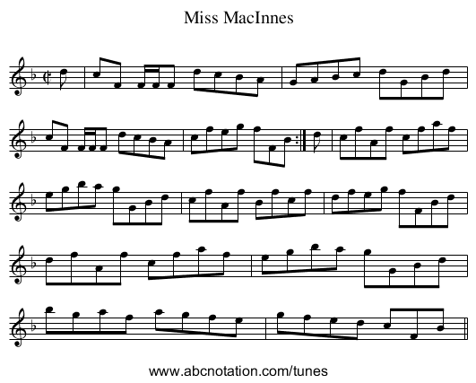 Miss MacInnes - staff notation